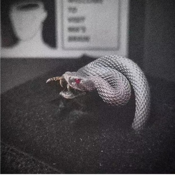 S925 Sterling Silver Snake Ring - Picture 2 of 7